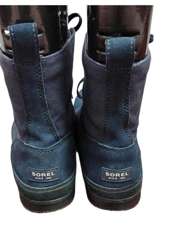 Sorel Woodbine Surplus NM1783 Men\'s Boots Size 13 Navy Leather Canvas Lace Up main image 11